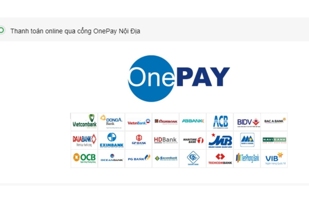 Thanh toán online qua cổng onepay nội địa