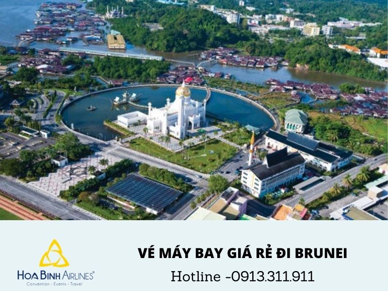 Dịch vụ đặt vé máy bay giá rẻ đi Brunei với Hoabinh Airlines