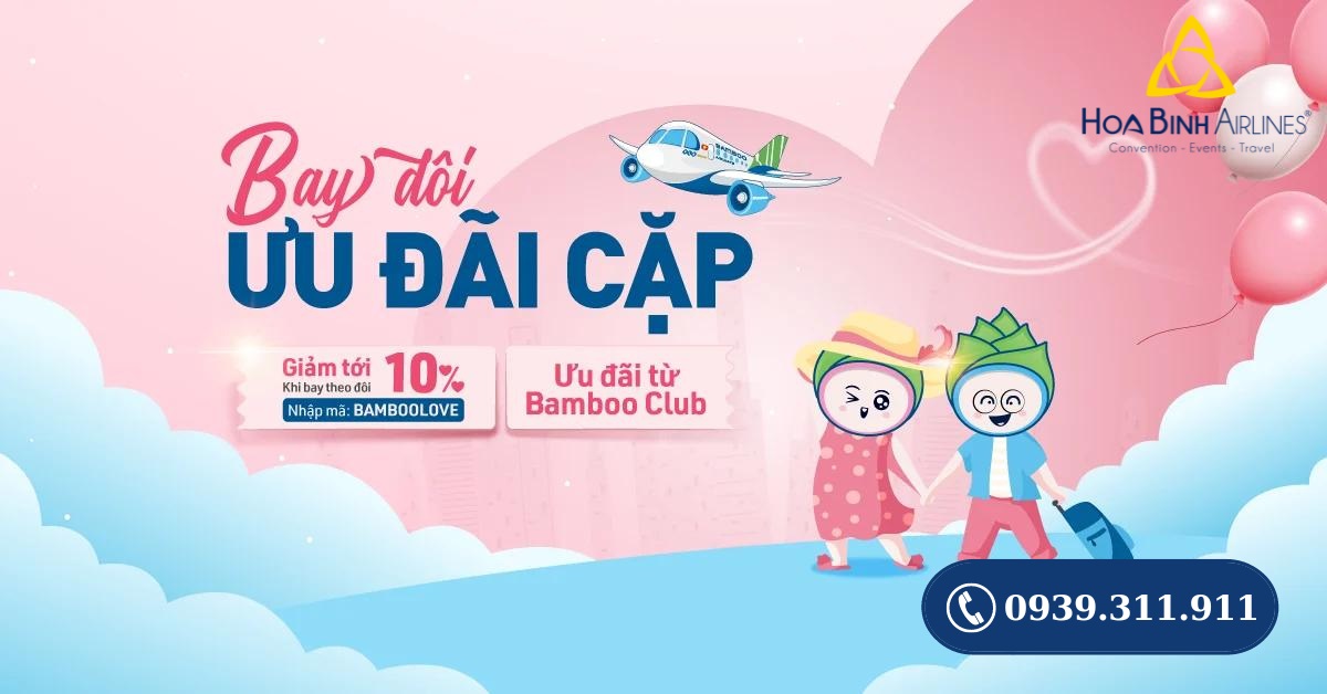 Ưu đãi của Bamboo Airways dịp Valentine