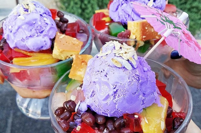 Halo Halo có sự kết hợp màu sắc vô cùng bắt mắt