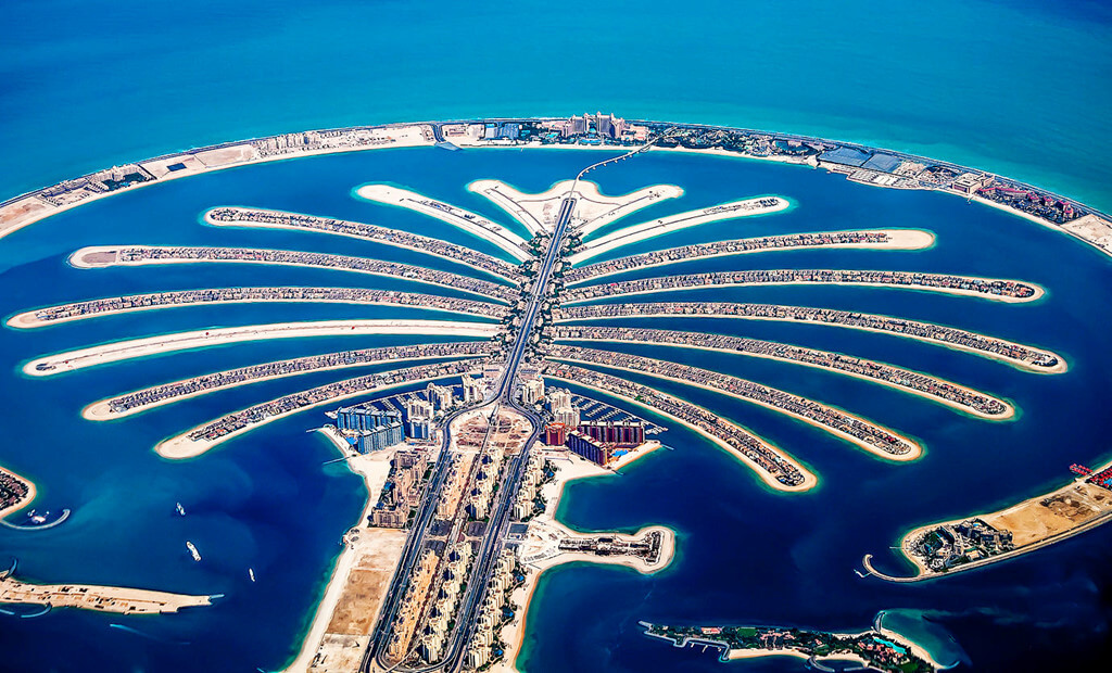 Đảo Palm Islands là có hình dạng cây cọ độc nhất vô nhị