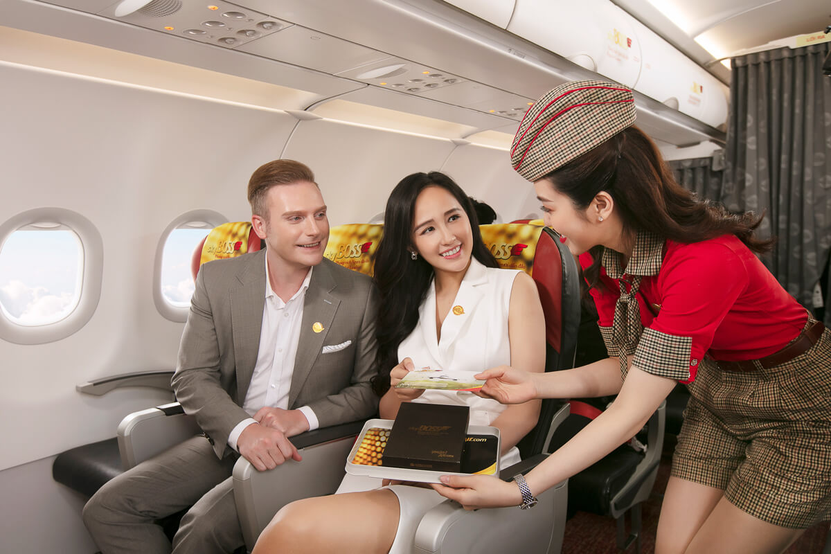 Khách bay hạng thương gia Vietjet có bảo hiểm Skyboss