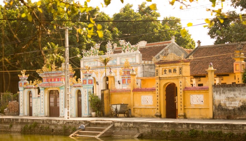 Làng Nôm mang vẻ đẹp xưa cũ với những hình ảnh quen thuộc của làng quê cổ