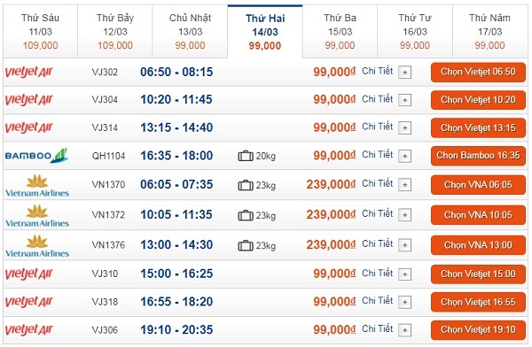 Vé máy bay Sài Gòn - Huế giá rẻ tháng 3