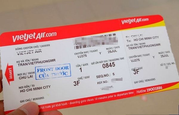 Hình ảnh vé máy bay hãng Vietjet Air
