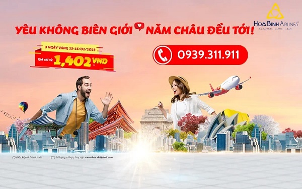 Ưu đãi nhân ngày lễ tình nhân của Vietjet