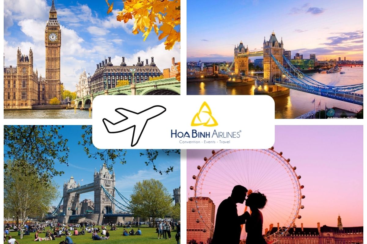 Đặt vé máy bay đi giá rẻ đi Anh tại HoaBinh Airlines