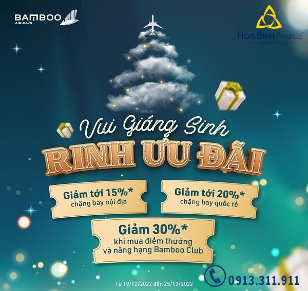 Ưu đãi giáng sinh của Bamboo Airways