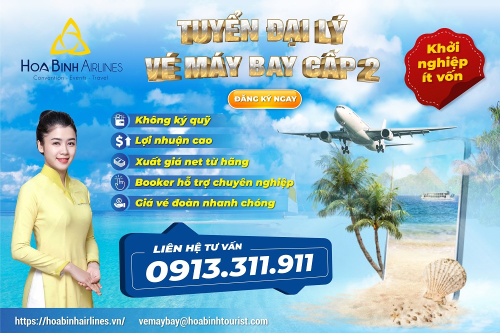 Trở thành đại lý vé máy bay cấp 2 tại HoaBinh Airlines thích hợp với những người đam mê kinh doanh