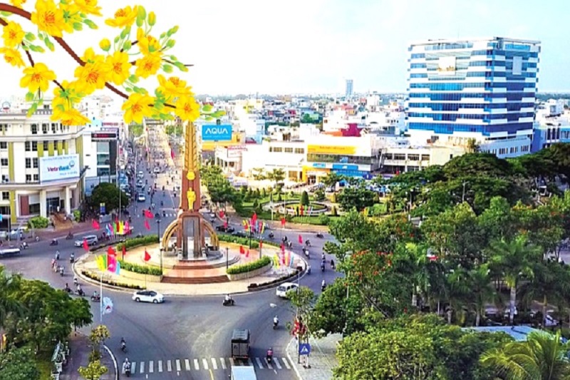 Khung cảnh một ngã tư đường tại Cà Mau